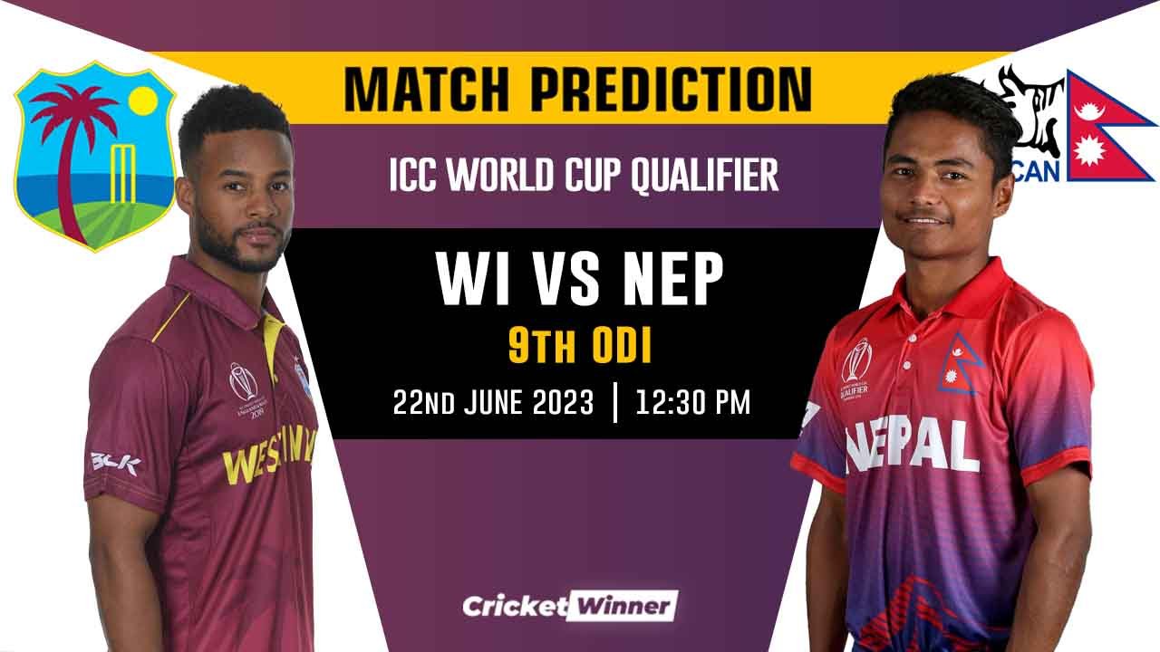 NEP vs WI World Cup Qualifier 9th Match Prediction- Who Will Win Today's Match Between Nepal and West Indies