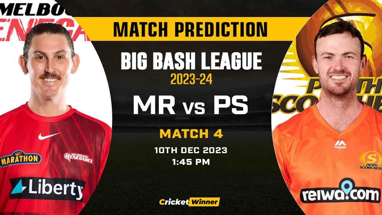 MR vs PS Match Prediction- Who Will Win Today’s T20 Match Between Melbourne Renegades and Perth Scorchers, Big Bash League, 4th Match
