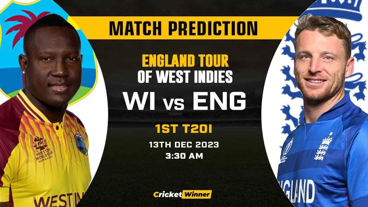 WI vs ENG 1st T20I Match Prediction- Who Will Win Today's Match Between West Indies and England