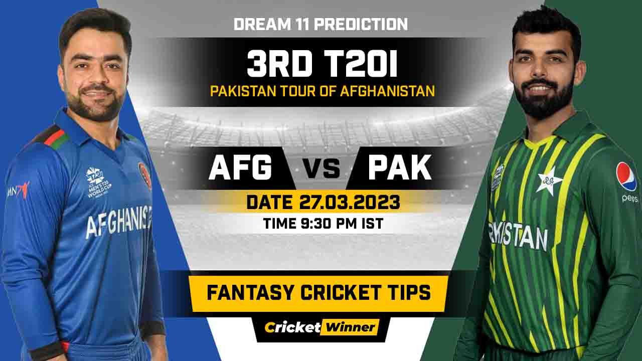 AFG vs PAK Dream11 Prediction, Fantasy Cricket Tips, Probable Playing XI, Pitch Report & Injury Updates For 3rd T20I
