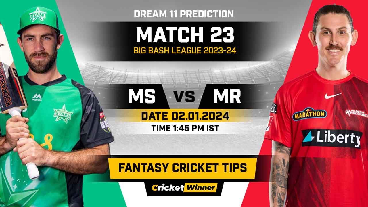 REN vs STA Dream11 Prediction, Fantasy Cricket Tips, Probable Playing XI, Pitch Report & Injury Updates For 23th Match