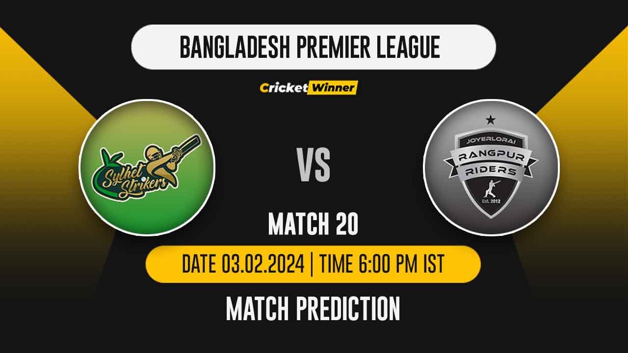 SS vs RR Match Prediction- Who Will Win Today’s T20 Match Between Sylhet Strikers and Rangpur Riders, BPL, 20th Match