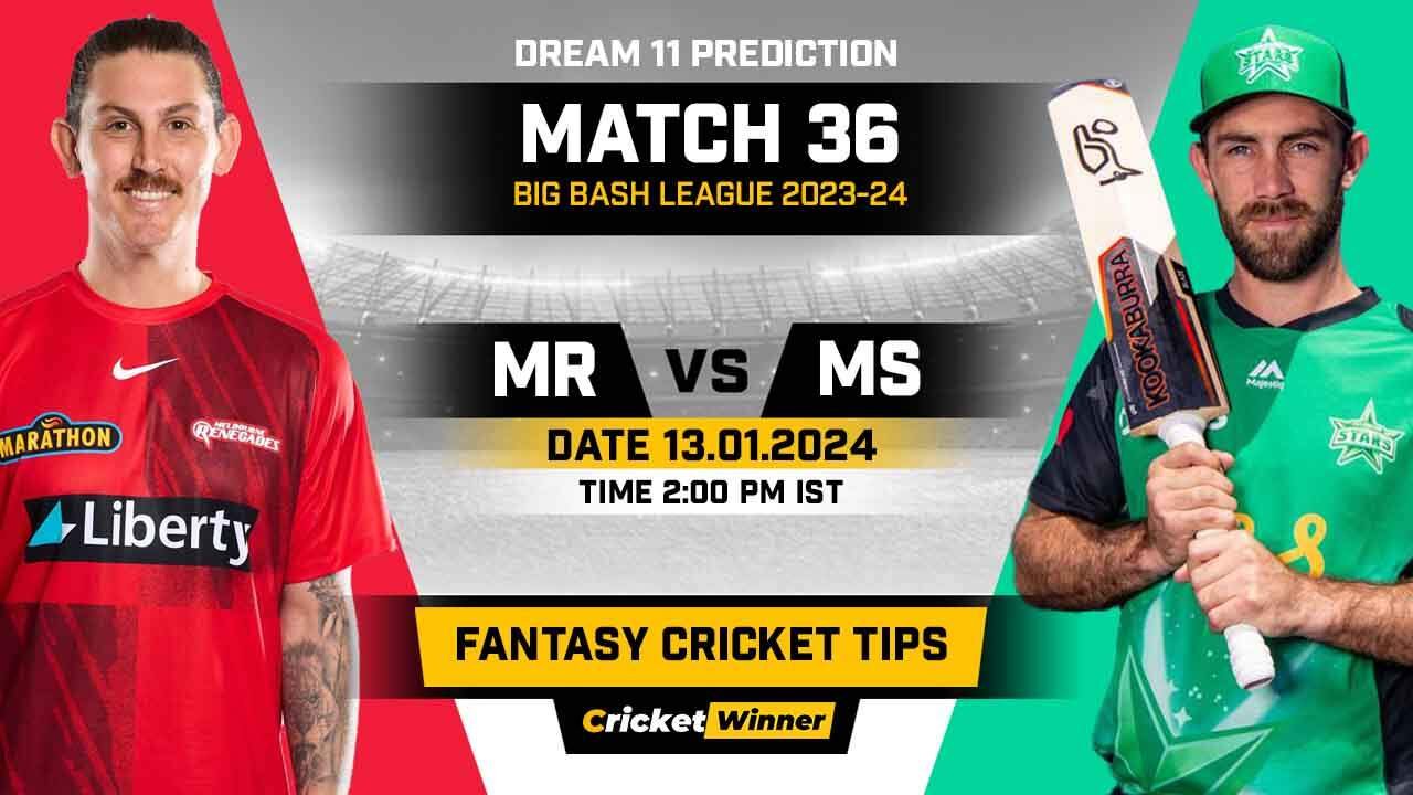 REN vs STA Dream11 Prediction, Fantasy Cricket Tips, Probable Playing XI, Pitch Report & Injury Updates For 36th Match