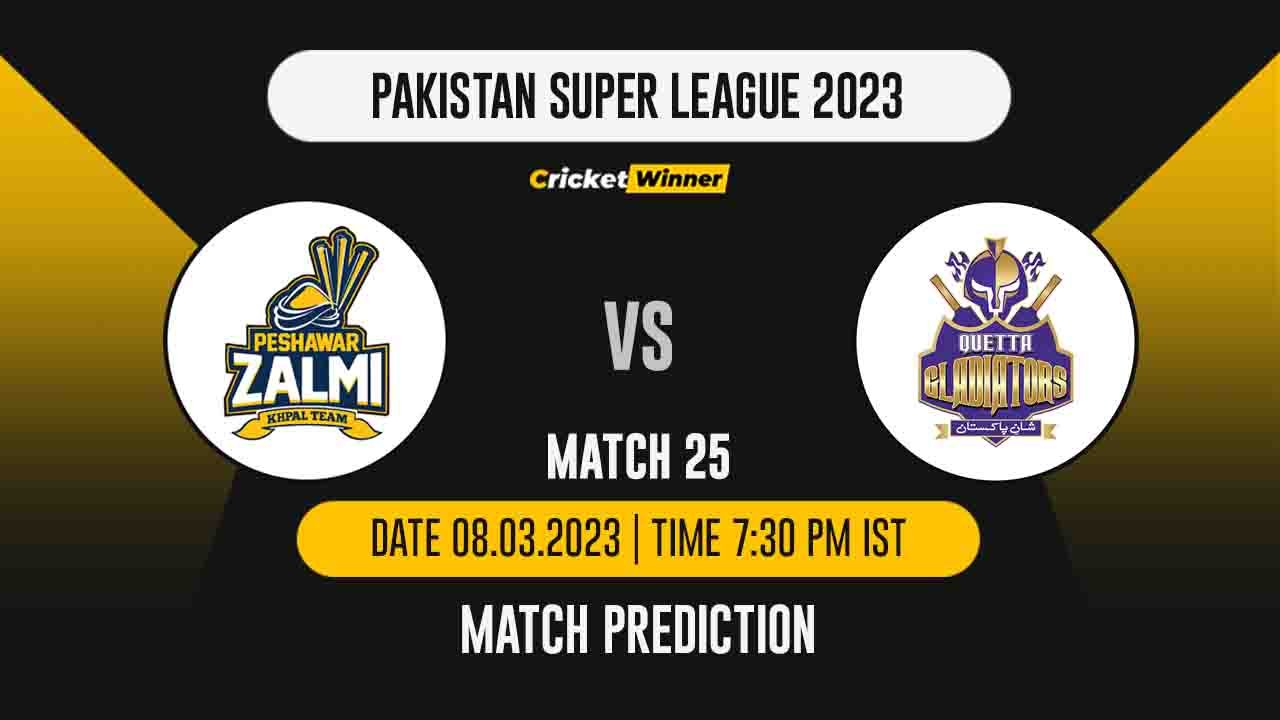 PSL 2023: Match 25 PES vs QUE Match Prediction- Who Will Win Today's PSL Match Between Peshawar Zalmi vs Quetta Gladiators?
