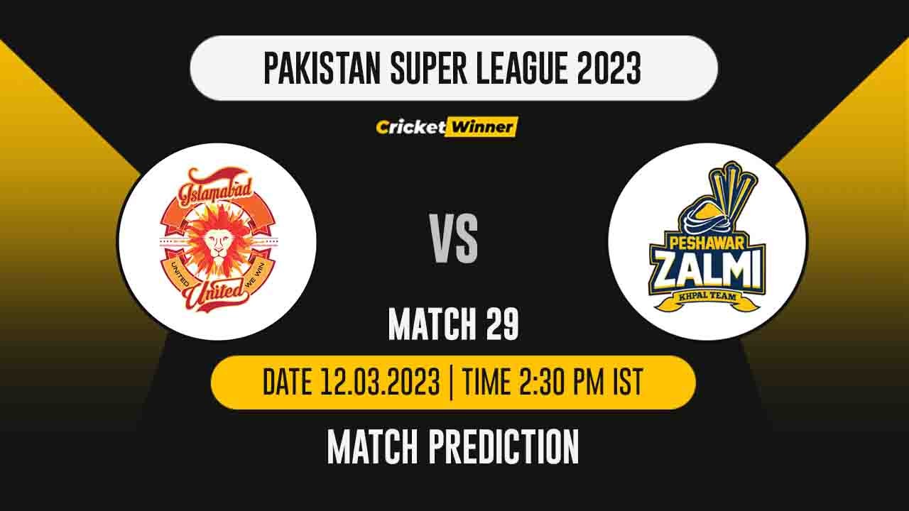 PSL 2023: 29th Match, ISL vs PES Match Prediction- Who Will Win Today's PSL Match Between Islamabad United and Peshawar Zalmi?