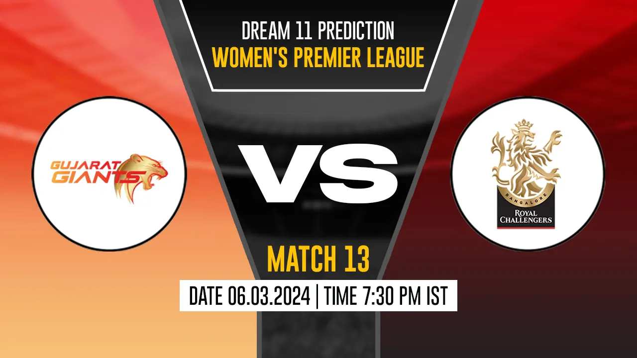 RCB-W vs GUJ-W Dream11 Prediction, Fantasy Cricket Tips, Probable Playing XI, Pitch Report & Injury Updates For 13th Match