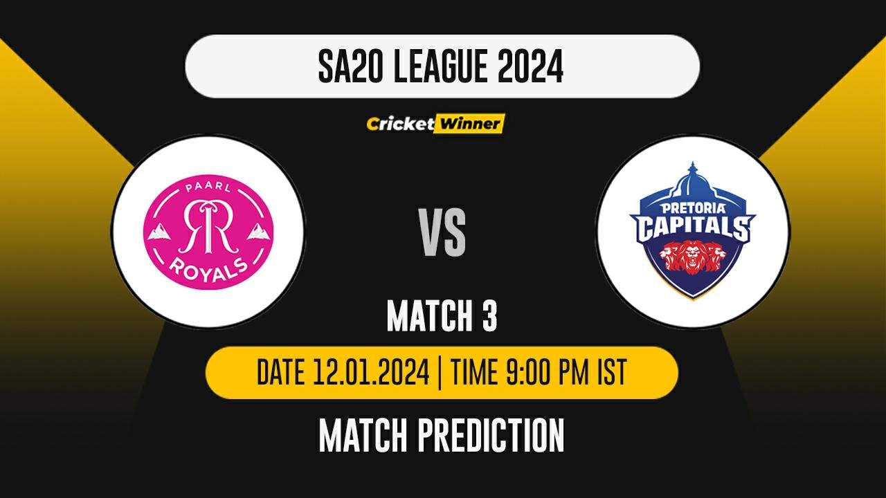 PR vs PC Match Prediction- Who Will Win Today’s T20 Match Between Paarl Royals and Pretoria Capitals, SA20, 3rd Match