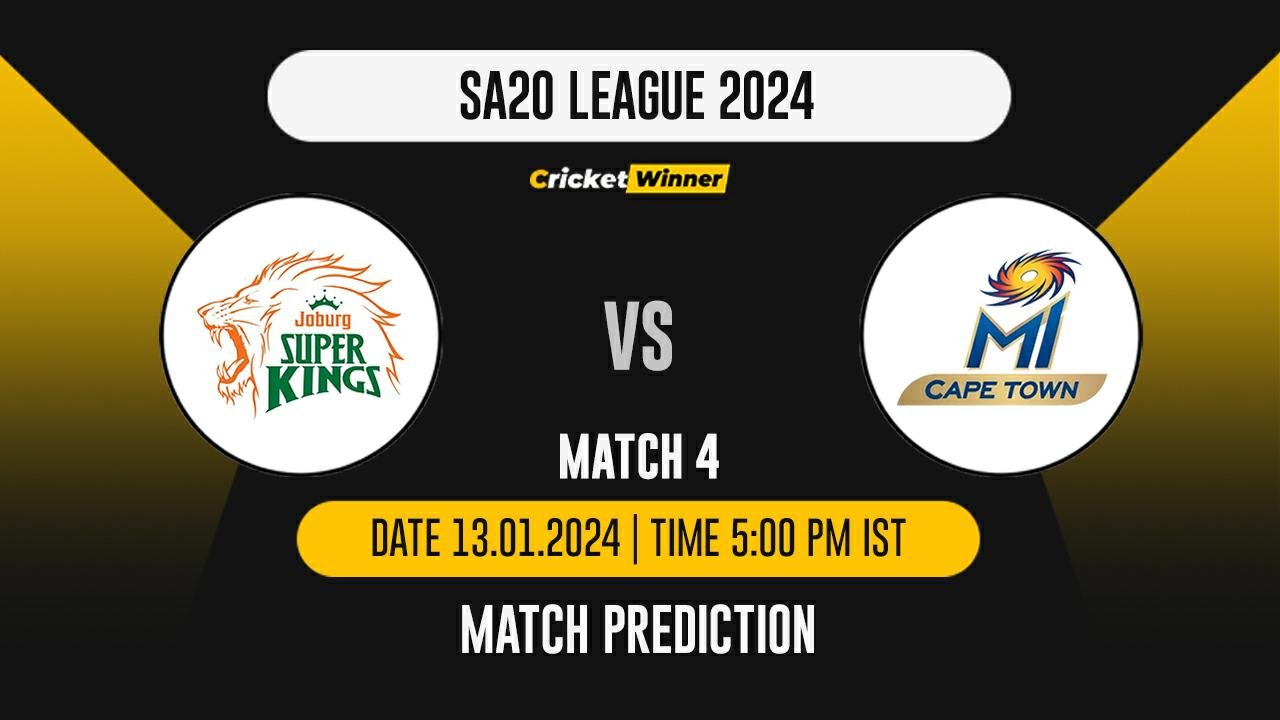 JSK vs MICT Match Prediction- Who Will Win Today’s T20 Match Between Joburg Super Kings and MI Cape Town, SA20, 4th Match