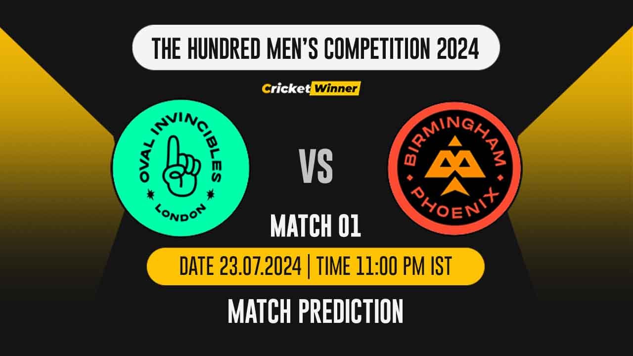The Hundred 2024: 1st Match, OVI vs BPO Today Match Prediction - who will win today's match between Oval Invincibles and Birmingham Phoenix