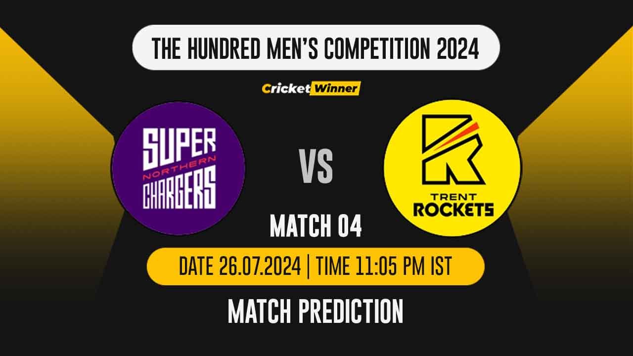The Hundred 2024: 4th Match, NS vs TR, Match Prediction - who will win today's match between Northern Super Chargers and Trent Rockets