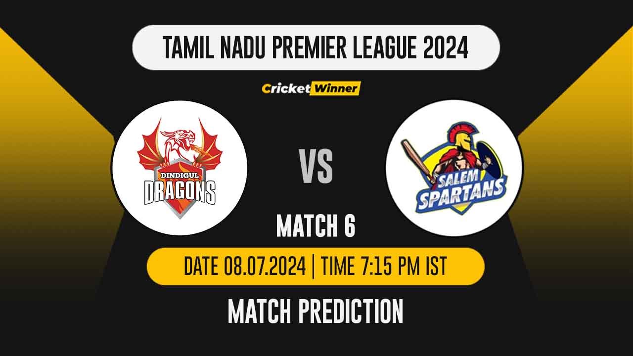 TNPL 2024: 6th Match, DD vs SAL Today Match Prediction - who will win today's match between Dindigul Dragons and SKM Salem Spartans