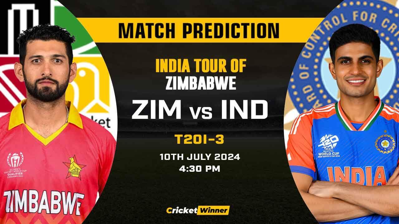 ZIM vs IND 3rd T20I Match Prediction- Who Will Win Today's Match Between Zimbabwe and India