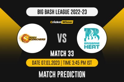 BBL 2022: Match 33, SCO vs HEA Match Prediction- Who Will Win Today's BBL Match Between Perth Scorchers and Brisbane Heat?