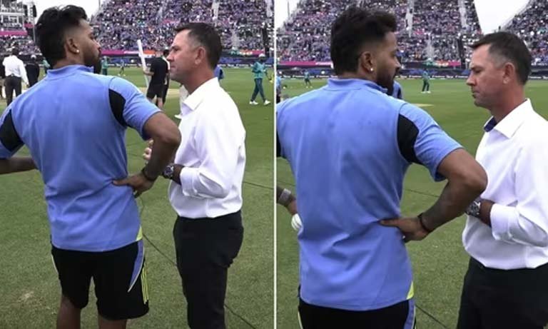 Hardik Pandya's answer to Ricky ponting's 