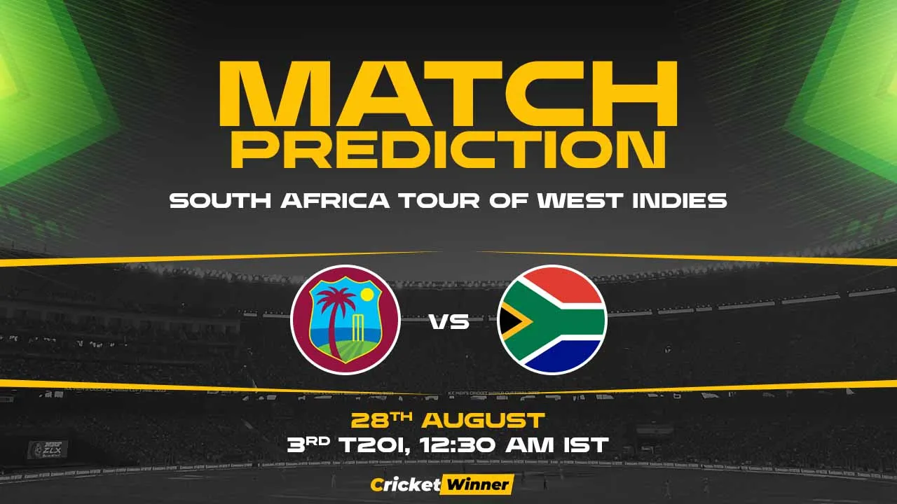 WI vs SA 3rd T20I Match Prediction- Who Will Win Today's Match Between West Indies and South Africa