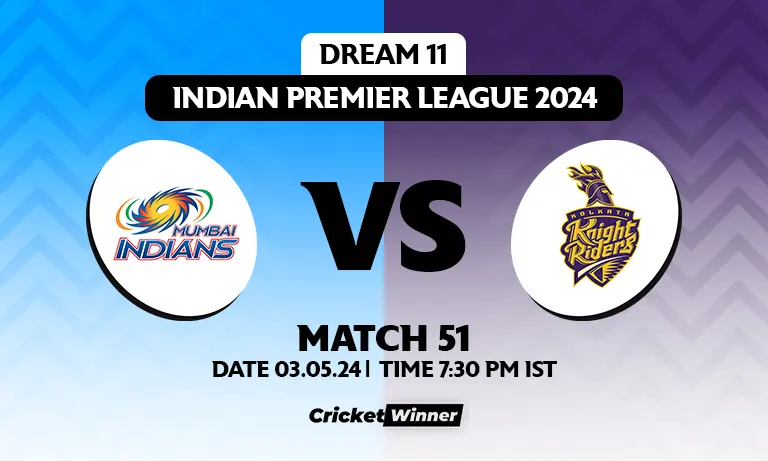 MI vs KKR Dream11 Prediction, Fantasy Cricket Tips, Probable Playing XI, Pitch Report & Injury Updates For 51th Match