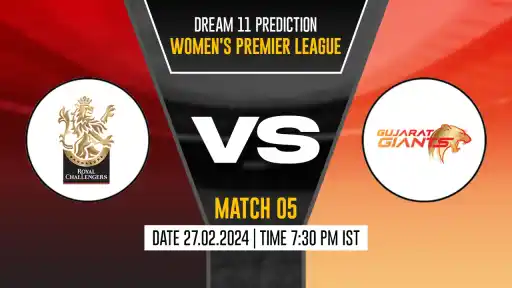 RCB-W vs GUJ-W Dream11 Prediction, Fantasy Cricket Tips, Probable Playing XI, Pitch Report & Injury Updates For 05th Match