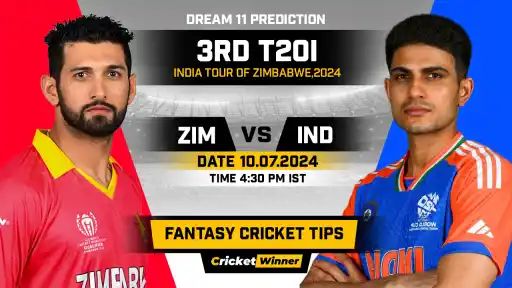 ZIM vs IND Dream11 Prediction, Fantasy Cricket Tips, Probable Playing XI, Pitch Report & Injury Updates For 3rd T20I Match