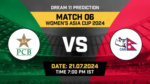 PAK-W vs NEP-W Dream11 Prediction, Fantasy Cricket Tips, Probable Playing XI, Pitch Report &amp; Injury Updates For 06th Match
