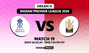 RR vs RCB Dream11 Prediction, Fantasy Cricket Tips, Probable Playing XI, Pitch Report &amp; Injury Updates For 19th Match