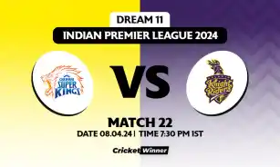 CSK vs KKR Dream11 Prediction, Fantasy Cricket Tips, Probable Playing XI, Pitch Report & Injury Updates For 22nd Match