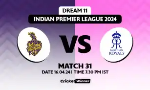 KKR vs RR Dream11 Prediction, Fantasy Cricket Tips, Probable Playing XI, Pitch Report & Injury Updates For 31th Match