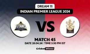 RCB vs GT Dream11 Prediction, Fantasy Cricket Tips, Probable Playing XI, Pitch Report &amp; Injury Updates For 45th Match