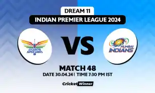 LSG vs MI Dream11 Prediction, Fantasy Cricket Tips, Probable Playing XI, Pitch Report &amp; Injury Updates For 48th Match