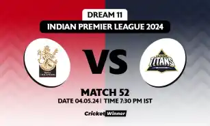 RCB vs GT Dream11 Prediction, Fantasy Cricket Tips, Probable Playing XI, Pitch Report & Injury Updates For 52th Match