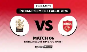 PBKS vs RCB Dream11 Prediction, Fantasy Cricket Tips, Probable Playing XI, Pitch Report & Injury Updates For 06th Match