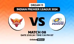 MI vs SRH Dream11 Prediction, Fantasy Cricket Tips, Probable Playing XI, Pitch Report & Injury Updates For 08th Match