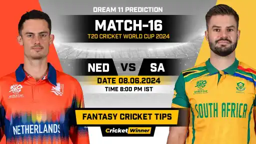 NED vs SA Dream11 Prediction, Fantasy Cricket Tips, Probable Playing XI, Pitch Report & Injury Updates For 16th Match - Cricket Winner