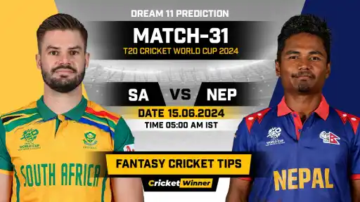 SA vs NEP Dream11 Prediction, Fantasy Cricket Tips, Probable Playing XI, Pitch Report &amp; Injury Updates For 31th Match - Cricket Winner