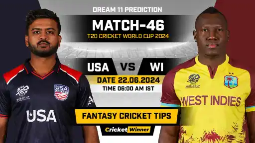 USA vs WI Dream11 Prediction, Fantasy Cricket Tips, Probable Playing XI, Pitch Report & Injury Updates For 46th Match - Cricket Winner