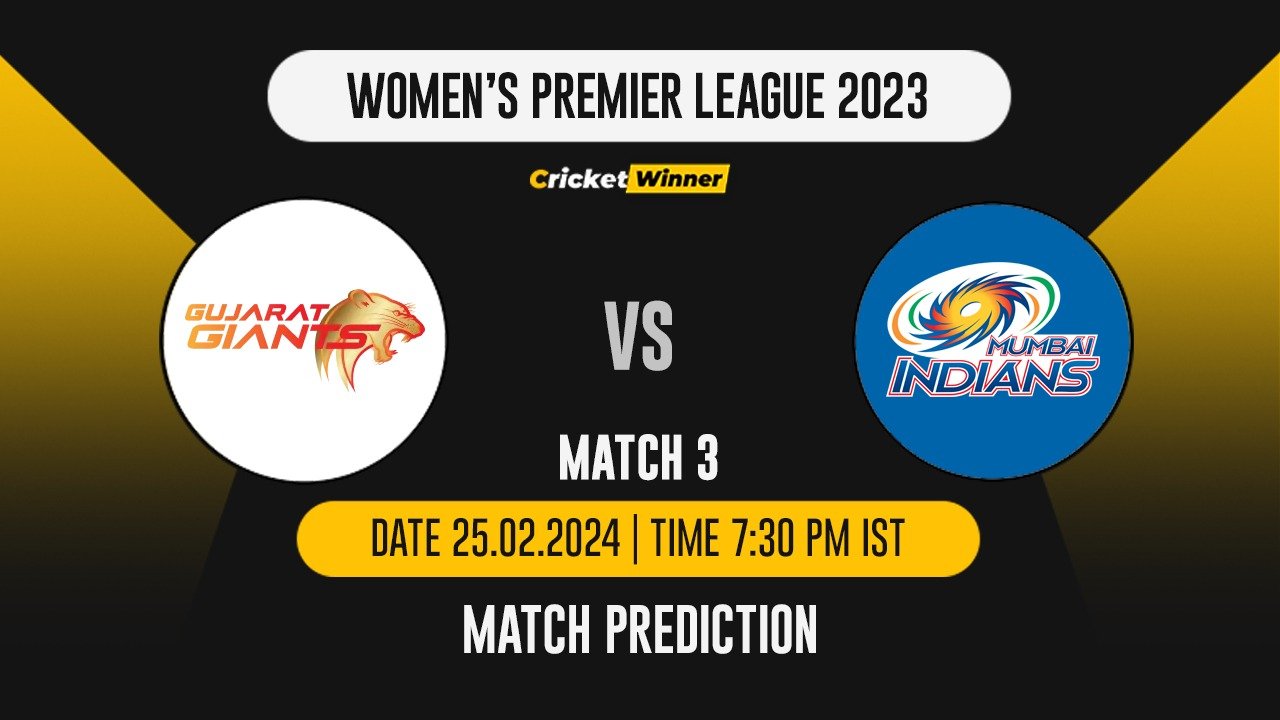 GG-W vs MI-W Match Prediction- Who Will Win Today’s T20 Match Between Gujarat Giants and Mumbai Indians, WPL, 3rd Match