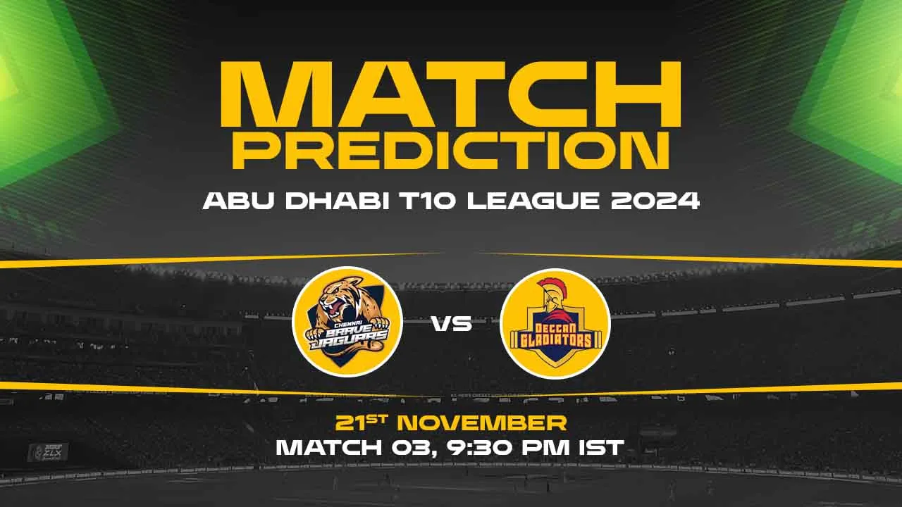 Abu Dhabi T10: 3rd Match, CB vs DG, Match Prediction - Who Will Win Today?