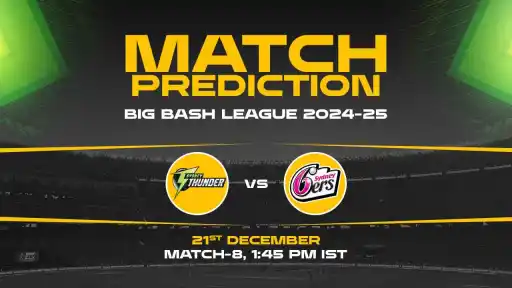 Big Bash League: 8th Match, ST vs SS, Match Prediction - Who Will Win Today?