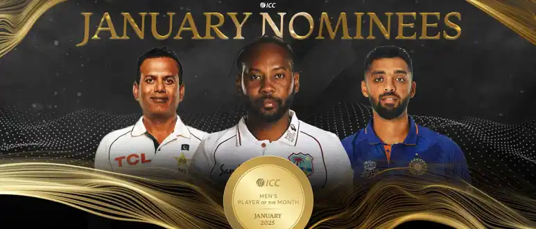 ICC Men's Player of the Month nominees for January 2025