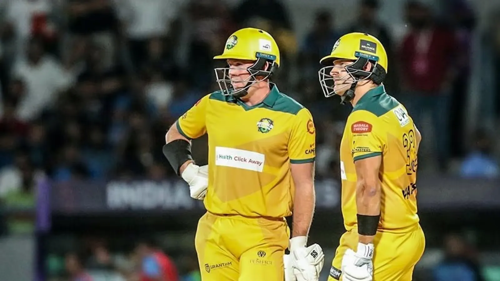 Ben Dunk and Shane Watson smashed twin centuries and built a 236 partnership against the Indian Masters, setting a massive 270-run target.