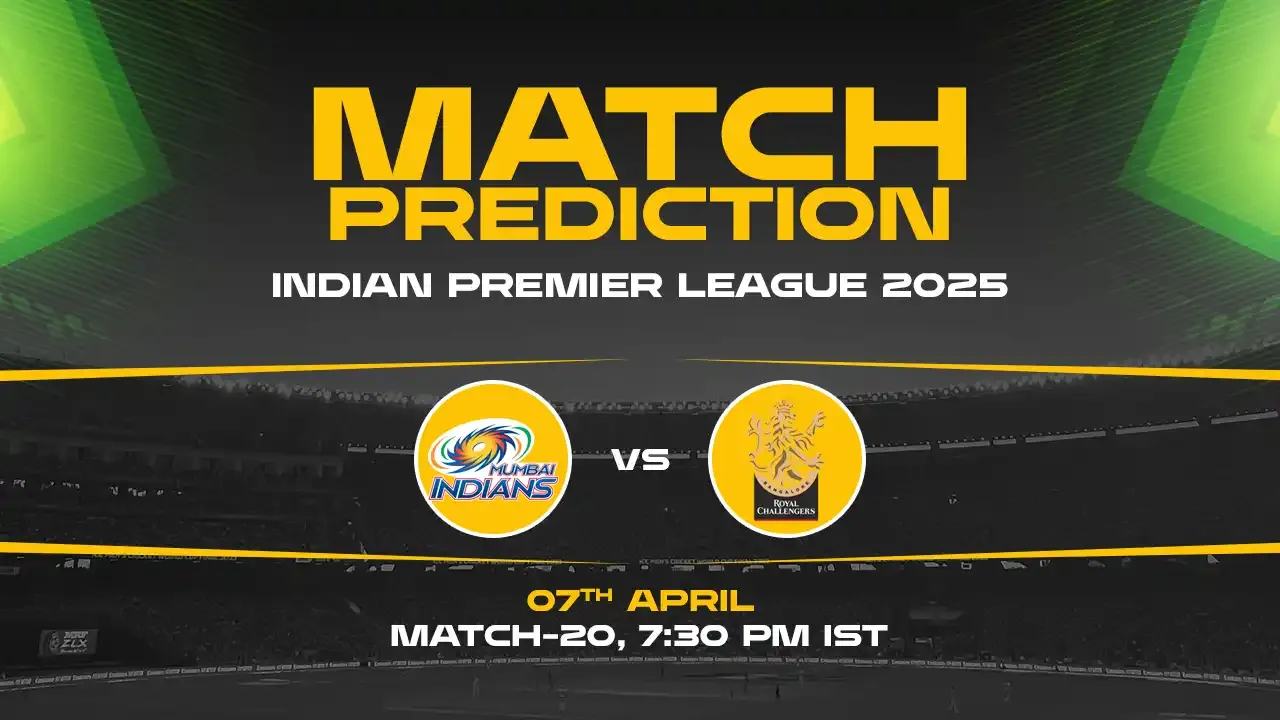 IPL 2025: MI vs RCB Prediction– Match 20