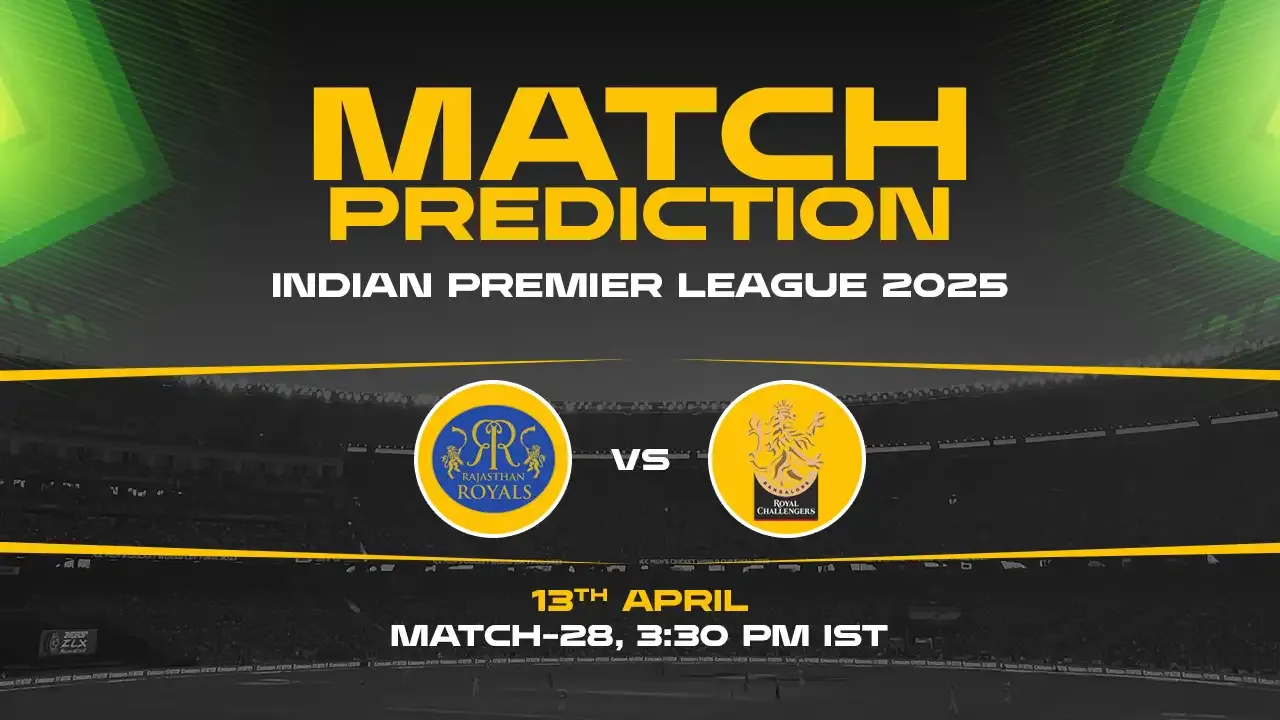 IPL 2025: RR vs RCB Prediction– Match 28