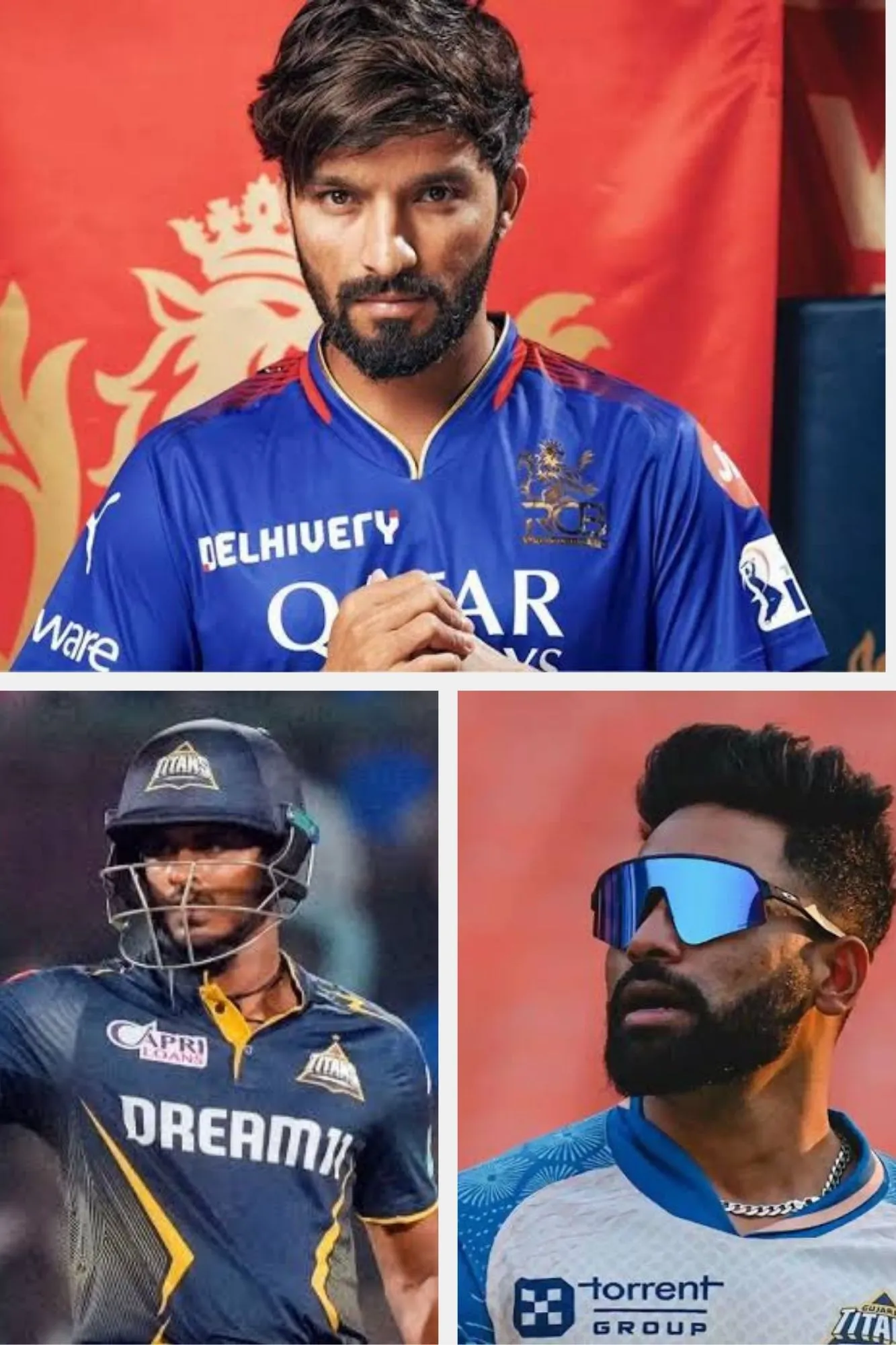 Rajat Patidar, Sai Sudharsan, Mohammad Siraj