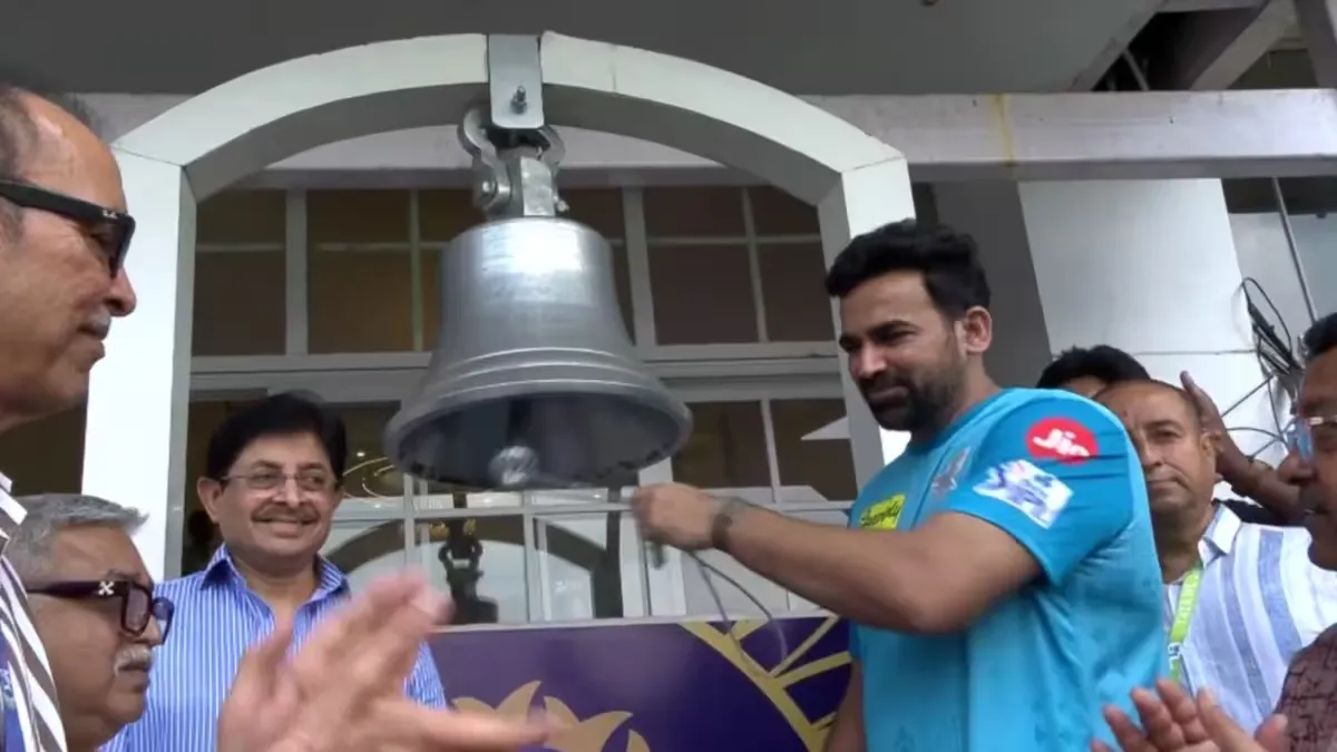 Zaheer Khan Rings Bell at Eden Gardens Ahead of LSG vs KKR Clash–IPL 2025