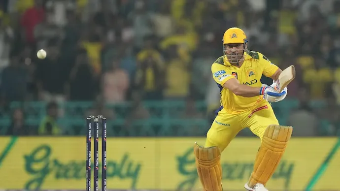 MS Dhoni seen limping after CSK win against LSG
