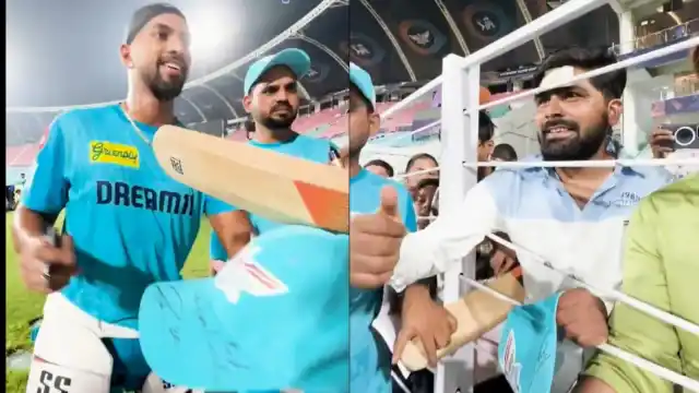 Nicholas Pooran meets an injured fan hit by his six during the LSG vs GT IPL 2025 match.