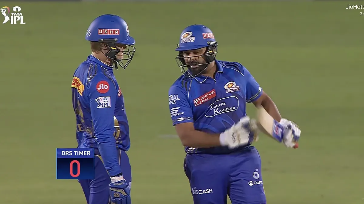 Rohit Sharma take DRS after timer run out 