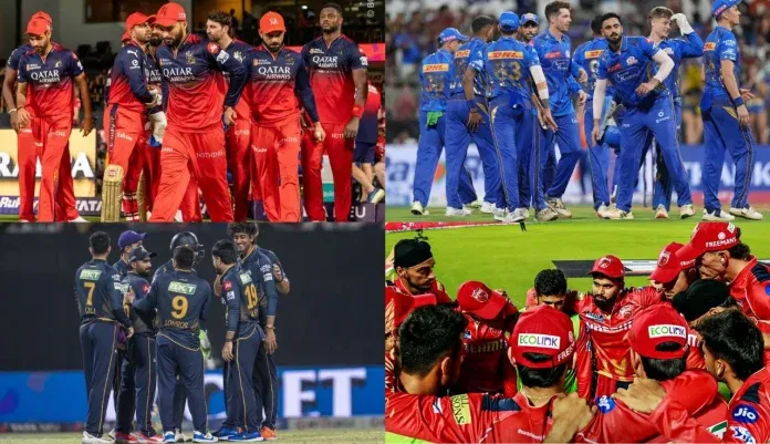 PBKS, MI, RCB, and GT 