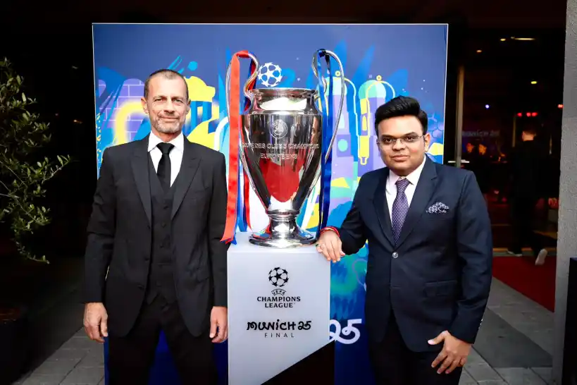 Jay Shah meets UEFA president