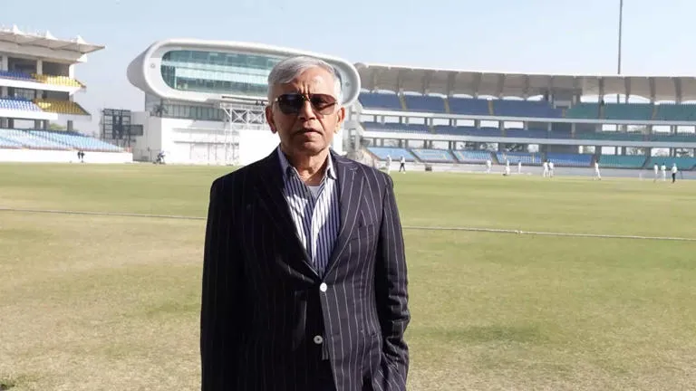 Dilip Doshi, former Indian spinner, in team blazer.