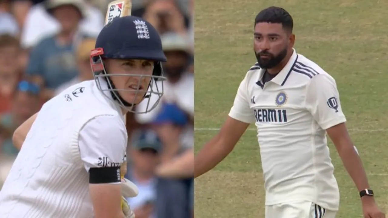 Mohammed Siraj and Harry Brook get involved in heated argument 